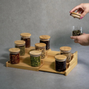 Rack de bambu 3 níveis para organização doméstica