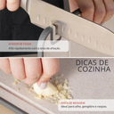 tábua de corte inox dupla face