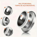 Jarra de vidro transparente resistente ao calor com tampa e filtro em inox, alça ergonômica, ideal para água aromatizada com limão e gelo