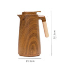 Garrafa térmica 1L com alça de madeira, cor madeira Casa Splendida