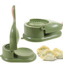 Máquina de fazer pastel amarela com alça ergonômica, ideal para cozinhar rápido e com praticidade.