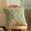 Capa de almofada felpuda 45x45 com estampa xadrez – ideal para sofá ou cama