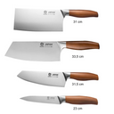Facas japonesas Santoku Chef e Cleaver afiadas e resistentes