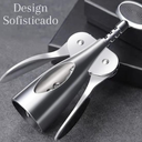Saca-rolhas luxo em metal polido certificado LFGB