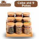 Rack de bambu 3 níveis para organização doméstica