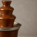 Cascata de chocolate compacta ideal para festas, encontros e presentes.