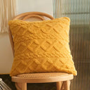 Capa de almofada felpuda 45x45 com estampa xadrez – ideal para sofá ou cama