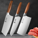 Facas japonesas Santoku Chef e Cleaver afiadas e resistentes