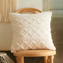 Capa de almofada felpuda 45x45 com estampa xadrez – ideal para sofá ou cama