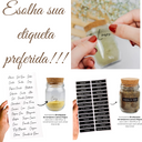 Kit com 10 potes de vidro 200ml com tampa de cortiça natural e etiquetas à prova d’água