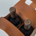 Estojo personalizado em couro sintético para 2 vinhos ou espumantes
