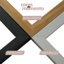 Kit com 3 quadros decorativos de folhagem dourada, moldura madeira, tamanho 40x60, perfeito para salas modernas.