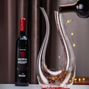 Decanter artesanal 1500ml em cristal sem chumbo com acabamento escultural e polido à mão – Casa Splendida.