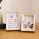 Porta-retrato 15x20 em MDF com vidro, design minimalista e acabamento natural. Ideal para fotos em ambientes internos.
