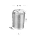 Infusores cilíndricos em inox com corrente, malha fina e tampa rosqueável – disponíveis em 5 tamanhos – Casa Splendida