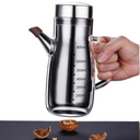 Galheteiro de vidro 800ml com bico antivazamento inox e alça ergonômica – ideal para azeite e molhos