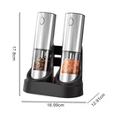 Moedor de pimenta elétrico USB com corpo em inox e silo transparente – prático e sofisticado para cozinhar