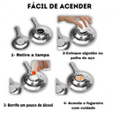 Kit fondue completo com 11 peças, ideal para 6 pessoas, com panela e rechaud.