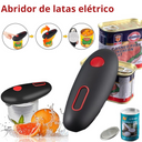 Abridor elétrico de latas com 1 toque e corte seguro – ideal para todas as idades, compacto e fácil de usar