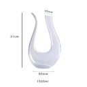 Decanter artesanal 1500ml em cristal sem chumbo com acabamento escultural e polido à mão – Casa Splendida.
