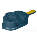 Máquina de fazer pastel amarela com alça ergonômica, ideal para cozinhar rápido e com praticidade.