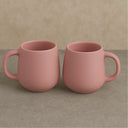 Kit com 2 canecas bojudas de porcelana 260ml, ideais para café, chá ou leite com estilo.