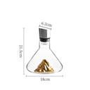 Aerador de aço inox com saída estilo flor em decanter iceberg de cristal.