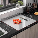 Tábua de corte inox com aba para bancada Casa Splendida