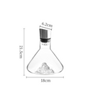 Aerador de aço inox com saída estilo flor em decanter iceberg de cristal.