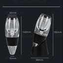 Medidas do Aerador Portátil de Vinho Luxo Casa Splendida