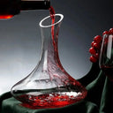 Decanter de Cristal Premium Casa Splendida 1500ml, design minimalista sem alça, ideal para jantares especiais.