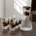 Conjunto Jarra e Copos de Vidro Elegante Casa Splendida