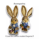 Decoração de Páscoa Kit 2 Coelhos Mágicos Casa Splendida