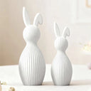Decoração de Páscoa Kit Coelhos Orelha Dobrada Branco
