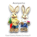 Decoração de Páscoa com 2 Coelhos Mágicos Casa Splendida