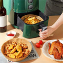 Forma redonda para air fryer sem sujeira – uso único e fácil descarte