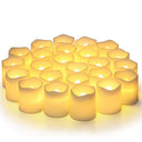 Kit com 24 velas eletrônicas LED com luz quente e efeito de chama realista para festas e decoração