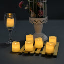 Kit com 24 velas eletrônicas LED com luz quente e efeito de chama realista para festas e decoração