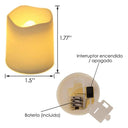 Kit com 24 velas eletrônicas LED com luz quente e efeito de chama realista para festas e decoração