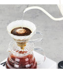 Chaleira gooseneck 600ml com cabo de madeira e bico fino curvo para preparo manual de café