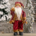 Boneco Papai Noel Tradicional Casa Splendida em vermelho com placa Merry Christmas, ideal para recepcionar convidados no Natal