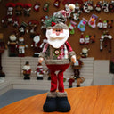 Boneco Boneco de Neve grande do Kit Bonecos de Natal Casa Splendida com cachecol vermelho e detalhes em flanela