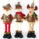 Kit Bonecos de Natal Casa Splendida – trio Papai Noel, Boneco de Neve e Alce juntos para enfeitar sala, hall ou vitrines