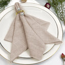 guardanapo de gaze 30x30 em tons suaves sobre prato – jogo com 6