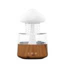 Relax Cloud Rain RGB com base efeito madeira e gotas caindo da nuvem