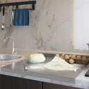 Tábua de corte inox com aba para bancada Casa Splendida