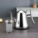 Chaleira inox prata com infusor removível para chá solto Casa Splendida