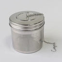 Infusores cilíndricos em inox com corrente, malha fina e tampa rosqueável – disponíveis em 5 tamanhos – Casa Splendida