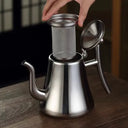 Chaleira inox prata com infusor removível para chá solto Casa Splendida