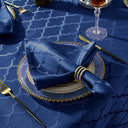 Porta-guardanapos metálicos vazados com acabamento eletroplated em Espiral Dourado para decoração de mesa posta